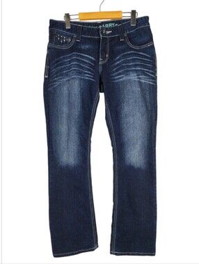 Cruel Denim Abby Jeans Bootcut Mid Rise Dark Wash Cowgirl Western Rodeo Size 30